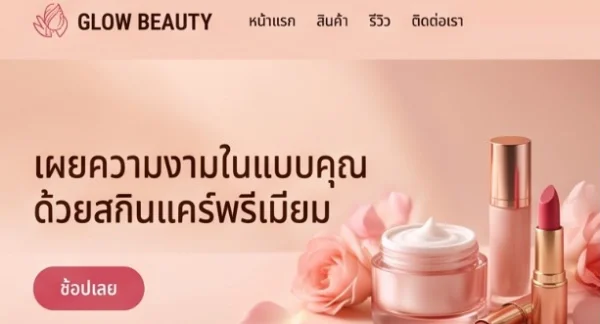 ตัวอย่างเทมเพลต Beauty & Cosmetics