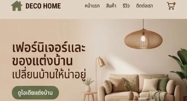 ตัวอย่างเทมเพลต Home & Furniture
