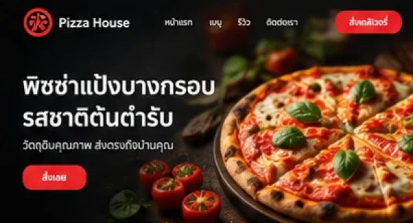 ตัวอย่างเทมเพลต Pizza Delivery
